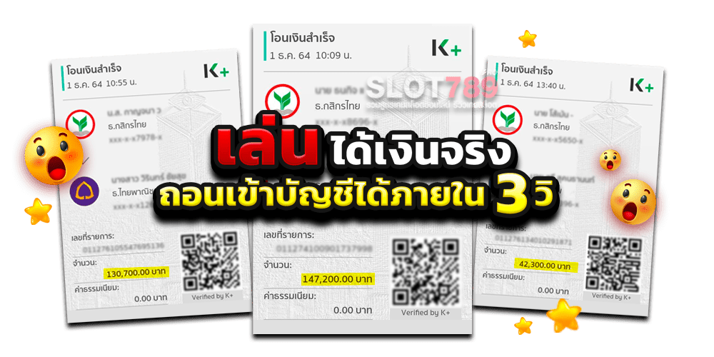 สล็อตออนไลน์ ได้เงินจริง 168